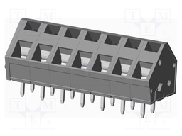 Connector: PCB terminal block; terminal; angled 45°; on PCBs