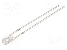 LED; 3mm; green; 3000÷4200mcd; 30°; Front: convex; 12V; Pitch: 2.54mm