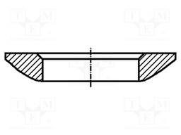 Washer; specialist; M8; D=17mm; h=3.2mm; hardened steel; BN: 10614