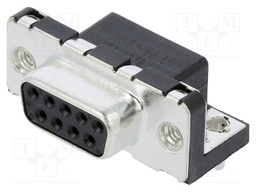 D-Sub; PIN: 9; socket; LD; female; Locking: screws; angled 90°; THT