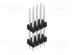 Connector: pin strips; pin header; male; PIN: 8; 2.54mm; THT; 2x4
