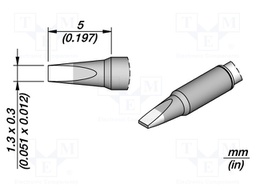 Tip; chisel; 1.3x0.3mm