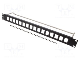 Patch panel; mounting adapter; SLIM; RACK; screw; 29mm; 19"