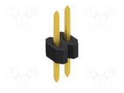 Connector: pin strips; pin header; male; PIN: 2; 1.27mm; THT; 1x2