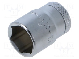 Wrench tip; 6-angles,socket spanner; 13mm; 1/4"; tool steel