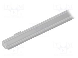Profiles for LED modules; white; L: 1m; 45-16; aluminium; angular