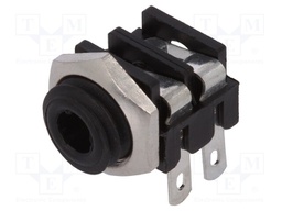 Socket; Jack 3,5mm; female; mono; angled 90°; for panel mounting
