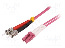 Connector: fiber optic; patchcord; multi mode duplex (MM); ST,LC