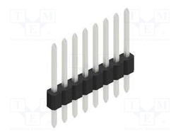 Connector: pin strips; pin header; male; PIN: 8; 1.27mm; THT; 1x8