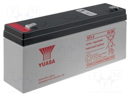 Re-battery: acid-lead; 6V; 3Ah; AGM; maintenance-free; 134x34x64mm