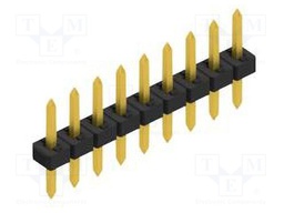 Connector: pin strips; pin header; male; PIN: 9; 2mm; THT; 1x9; 100V