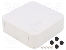 Enclosure: with panel; PF; X: 125mm; Y: 125mm; Z: 35mm; ABS; white