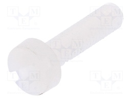 Screw; M3x12; 0.5; Head: cheese head; slotted; 0,9mm; polyamide