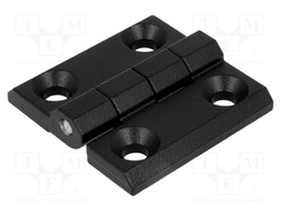 Hinge; Width: 40mm; zinc and aluminium alloy; black; H: 40mm