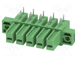 PCB headers, nominal cross section: 6 mm?, color: green, nom