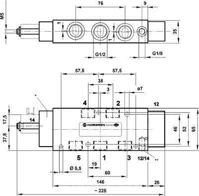 Electromagnetic valve; BSP 1/2"; Pressure: 2÷8bar; Temp: -10÷50°C
