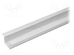 Profiles for LED modules; transparent; recessed; L: 2m; aluminium