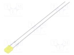 LED; rectangular; 3.2x2x4.15mm; yellow; 30÷70mcd; 130°; Front: flat