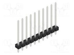 Connector: pin strips; pin header; male; PIN: 10; 2.54mm; THT; 1x10