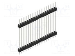 Connector: pin strips; pin header; male; PIN: 17; 2.54mm; THT; 1x17