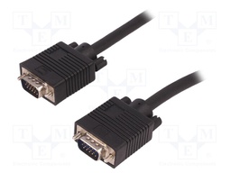 Cable; D-Sub 15pin HD plug,both sides; 10m; shielded, twofold