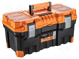 Chest; tool case; black-orange; 554x286x276mm