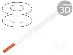 Wire; Silivolt®-E; stranded; 1x0,25mm2; silicone; white; 300V; 100m