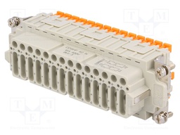 Connector: HDC; female; CDSH; PIN: 42; 42+PE; size 104.27; 10A; 400V