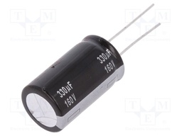 Capacitor: electrolytic; THT; 330uF; 160VDC; Ø18x31.5mm; ±20%