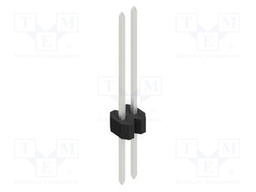 Connector: pin strips; pin header; male; PIN: 2; 1.27mm; THT; 1x2