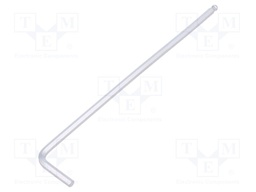 Wrench; hexagon keys,spherical; HEX 3mm; tool steel; long; 129mm