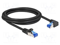Patch cord; S/FTP; Cat: 6a; RJ45 plug,RJ45 right angled plug; 2m