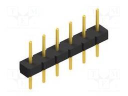 Connector: pin strips; pin header; male; PIN: 6; 2.54mm; THT; 1x6