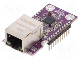 Module: Ethernet; Comp: W6100; Bus; pin header,RJ45