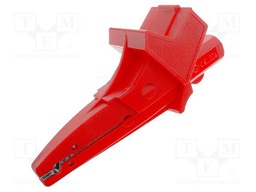 Crocodile clip; 20A; 1kVDC; red; Grip capac: max.25mm