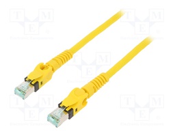 Patch cord; S/FTP; 6a; stranded; Cu; PUR; yellow; 2m; halogen free