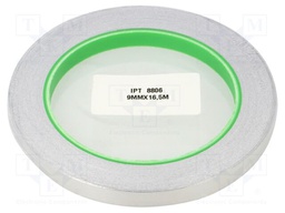 Tape: shielding; W: 9mm; L: 16.5m; Thk: 0.078mm; acrylic conductive