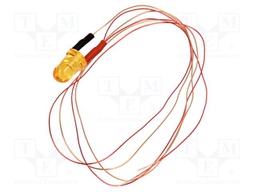 LED; orange; 3mm; 30°; Leads: leads x2; No.of diodes: 1; 1.8÷2.2VDC