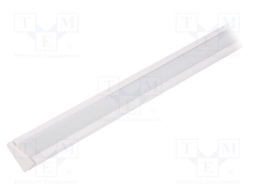 Profiles for LED modules; white; angular; white; L: 2m; aluminium