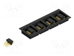 Connector: pin strips; pin header; male; PIN: 8; 2mm; SMT; 2x4; 100V