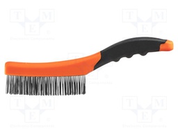 Brush; wire; steel; plastic; 260mm; Number of rows: 4