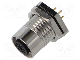 Connector: M12; socket; male; straight; PIN: 4; 250V; 4A; IP67