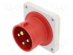 Connector: AC supply 3-phase; socket; male; 16A; 400VAC; IEC 60309