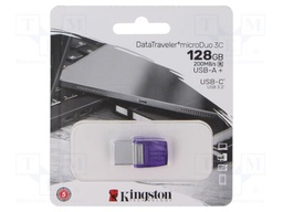 Pendrive; USB 3.2 Gen 1; 128GB; R: 200MB/s; violet; USB A,USB C