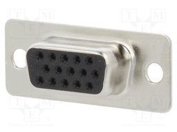 D-Sub HD; PIN: 15; female; soldering; for cable; gold flash