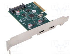 PC extension card: PCIe; PCIe,USB C socket x2; brackets on slot