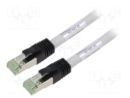 Patch cord; S/FTP; Cat 8.1; stranded; Cu; LSZH; grey; 7.5m; 24AWG