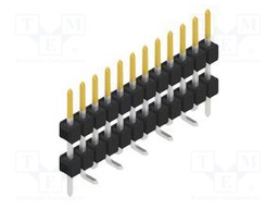 Connector: pin strips; pin header; male; PIN: 12; 2.54mm; SMT; 1x12