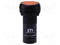 Switch: push-button; 22mm; NC + NO; orange; IP65; flat; E; Pos: 2