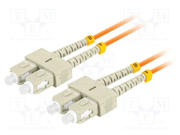 Fiber patch cord; OM2; SC/UPC,both sides; 5m; 50/125um; LSZH; grey